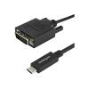 StarTech USB-C to DVI Cable - 6 ft / 2m - 1080p - 1920x1200 - USB-C DVI Monitor Cable - USB C Cable - Computer Monitor Cable (CDP2DVIMM2MB) - USB / DVI-Kabel - USB-C (M) zu DVI-D (M) - Thunderbolt 3 / USB 3.1 - 2 m - 1920 x 1200 (WUXGA) Unterstützung -