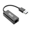 Tripp Lite USB 3.0 SuperSpeed to Gigabit Ethernet Adapter RJ45 10 / 100 / 1000 Mbps - Netzwerkadapter - USB 3.0 - Gigabit Ethernet - Schwarz