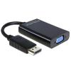 Delock Adapter Displayport male > VGA 15 pin female - DisplayPort-Adapter - DisplayPort (M) zu HD-15 (VGA), mini-phone stereo 3.5 mm, Mikro-USB Typ B (nur Strom) (W) - 21 cm
