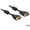 Delock - DVI-Kabel - DVI-D (W) zu DVI-D (M) - 2 m - Schwarz