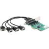 Delock PCI Express Karte zu 4 x Seriell RS-232 High Speed 921K mit Spannungsversorgung