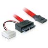 Delock SATA Slimline ALL-in-One cable - SATA-Kabel - Slimline SATA, 4-Pin interner Netzstecker (5 V) zu SATA (W) - 30 cm