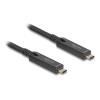 Delock - USB-Kabel - USB-C (M) zu USB-C (M) - USB 2.0 - 20 V - 3 A - 3 m - Active Optical Cable (AOC), USB Power Delivery (60W), 8K60Hz Unterstützung - Schwarz