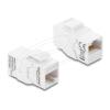 Delock Keystone Modul Kupplung RJ45 Buchse zu RJ45 Buchse Cat.6A ungeschirmt weiß