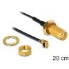 Delock - Antennenkabel - I-PEX Stecker zu SMA Gefäß - 20 cm - Koax - Schwarz