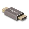 Delock HDMI Adapter Stecker zu Stecker 8K 60 Hz grau Metall