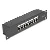 Delock - Patch Panel - Rack montierbar - CAT 6 - RJ-45 - Schwarz - 1U - 25.4 cm (10")