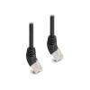 Delock RJ45 Netzwerkkabel Cat.6A S / FTP 45 Grad nach oben gewinkelt 3 m schwarz