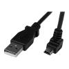 StarTech.com 2m USB auf Mini USB Anschlusskabel abgewinkelt - USB A zu Mini B Kabel - 1 x USB A (St), 1 x USB Mini B (St) - Schwarz - USB-Kabel - USB (M) zu Mini-USB, Typ B (M) - USB 2.0 - 2 m - geformt, 90° Stecker - Schwarz