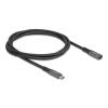 Delock - USB-Verlängerungskabel - 24 pin USB-C (M) zu 24 pin USB-C (W) - USB 3.1 Gen 2 - 20 V - 5 A - 1 m - bis zu 10 Gbps Datentransferrate, unterstützt Power Delivery 3.0, USB-Stromversorgung (100 W) - Schwarz, Grau