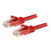 StarTech.com 3m Cat6 UTP RJ45 Gigabit Patchkabel Snagless - Cat 6 Netzwerkkabel mit Schutzmanschette - Cat.6 Patch-Kabel - Rot - Patch-Kabel - RJ-45 (M) zu RJ-45 (M) - 3 m - UTP - CAT 6 - geformt, ohne Haken - Rot