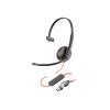 Poly Blackwire 3210 - Blackwire 3200 Series - Headset - On-Ear - kabelgebunden - USB-C - Schwarz - UC-zertifiziert - Replaces Poly SKU 209748-101