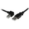 StarTech.com 1m USB 2.0 A auf B Kabel links gewinkelt - St / St - USB Druckerkabel - USB-Kabel - USB Typ B (M) zu USB (M) - USB 2.0 - 1 m - links-gewinkelter Stecker - Schwarz
