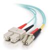 C2G LC-SC 10Gb 50 / 125 OM3 Duplex Multimode PVC Fiber Optic Cable (LSZH) - Netzwerkkabel - SC multi-mode (M) zu LC Multi-Mode (M) - 1 m - Glasfaser - Duplex - 50 / 125 Mikrometer - OM3 - halogenfrei - Aquamarin