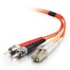 C2G LC-ST 50 / 125 OM2 Duplex Multimode PVC Fiber Optic Cable (LSZH) - Netzwerkkabel - ST multi-mode (M) zu LC Multi-Mode (M) - 10 m - Glasfaser - Duplex - 50 / 125 Mikrometer - OM2 - halogenfrei - orange