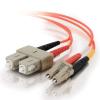 C2G LC-SC 50 / 125 OM2 Duplex Multimode PVC Fiber Optic Cable (LSZH) - Netzwerkkabel - SC multi-mode (M) zu LC Multi-Mode (M) - 15 m - Glasfaser - Duplex - 50 / 125 Mikrometer - OM2 - halogenfrei - orange