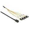Delock - SATA- / SAS-Kabel - SAS 6Gbit / s - 4-Lane - 4x Mini SAS HD (SFF-8643) (M) zu SATA (W) - 1 m - eingerastet