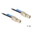 Delock - Externes SAS-Kabel - SAS 12Gbit / s - 36-polig 4x Shielded Mini MultiLane (M) zu 36-polig 4x Shielded Mini MultiLane (M) - 1 m - eingerastet