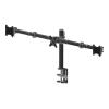 DS1003C-B1 / Desk mount for three flat screens up to 27, Max weight 10kg / VESA minimum  75 x 75mm, VESA maximum  100 x 100mm