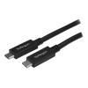 StarTech USB-C auf USB-C Kabel - ST / ST - 1m - USB 3.0 (5 Gbit / s) - USB Ladekabel - USB-Kabel - USB-C (M) gerade zu USB-C (M) gerade - USB 3.1 Gen 2 / Thunderbolt 3 / DisplayPort 1.2 - 1 m - 4K Unterstützung - Schwarz - für P / N: KITBXDOCKPEU, KITBXDO