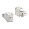 Delock - Modulare Eingabe - 45° angled, 180° cable routing tool-free metal - CAT 6a - abgeschirmt - RJ-45, LSA