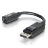 C2G 15cm DisplayPort to Mini DisplayPort Adapter Converter 4K UHD - DP Male to Mini DP Female - Black - DisplayPort-Kabel - Mini DisplayPort (W) zu DisplayPort (M) - 15 cm - Schwarz