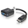 C2G 8in DisplayPort to VGA Adapter - DP to VGA Adapter Converter - Black - M / F - DisplayPort-Kabel - DisplayPort (M) zu HD-15 (VGA) (W) - 20.32 cm - eingerastet - Schwarz