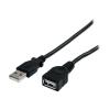 StarTech.com 10 ft Black USB 2.0 Extension Cable A to A - 10ft USB 2.0 Extension Cable - 10ft USB male female Cable (USBEXTAA10BK) - USB-Verlängerungskabel - USB (M) zu USB (W) - USB 2.0 - 3 m - Schwarz - für P / N: 35FCREADBK3, ICUSB2321F, ICUSB232PRO