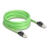 Delock - Patch-Kabel - RJ-45 (M) zu RJ-45 (M) - 5 m - 6.8 mm - SF / UTP - CAT 6a - ohne Haken - grün