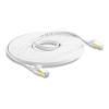 Delock - Patch-Kabel - RJ-45 (M) zu RJ-45 (M) - 7.5 m - U / FTP - CAT 8.1 - flach, bis zu 40 Gbps Datenübertragungsrate, geformt, ohne Haken - weiß