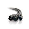 C2G 16 AWG 1-to-2 Power Cord Splitter - Netz-Splitter - IEC 60320 C14 zu power IEC 60320 C13 - 1.8 m - geformt - Schwarz