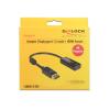 Delock - Videoadapter - DisplayPort männlich zu HDMI weiblich - 20 cm - Schwarz - 4K Unterstützung