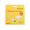 Delock Displayport to DVI Adapter - Videokonverter - DVI - DisplayPort - weiß