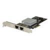Startech Dual Port 10G PCIe Netzwerk Karte - Intel-X550AT 10GBASE-T & NBASE-T PCI Express Netzwerk karte 10 / 5/2.5 / 1GbE Multi Gigabit Ethernet, 5 Geschwindigkeiten NIC LAN Karte (ST10GPEXNDPI) - Netzwerkadapter - PCIe 3.0 x4 Low-Profile - 10Gb Etherne