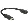 Delock - USB-Adapter - 24 pin USB-C (M) zu Micro-USB Typ B (W) - USB 3.1 - 15 cm - Schwarz