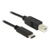 Delock - USB-Kabel - 24 pin USB-C (M) zu USB Typ B (M) - USB 3.1 - 1 m - Schwarz