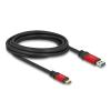 Delock - USB-Kabel - USB Typ A (M) zu 24 pin USB-C (M) - USB 3.2 - 3 m - bis zu 10 Gbps Datentransferrate - Schwarz, Rot