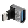 Delock - USB-Adapter - USB (W) zu USB-C (M) - 20 V - 3 A - gewinkelt, bis zu 10 Gbps Datentransferrate - Schwarz