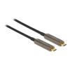 Delock - Video- / Audiokabel - USB-C männlich zu USB-C männlich - 30 m - Glasfaser - Schwarz - Active Optical Cable (AOC), Unterstützung für 4K60Hz (3840 x 2160)