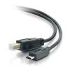 C2G 6ft USB 2.0 USB-C to USB-B Cable M / M - Black - USB-Kabel - USB Typ B (M) zu 24 pin USB-C (M) - USB 2.0 - 1.83 m - Schwarz