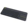 Logitech Wireless Touch Keyboard K400 Plus - Tastatur - kabellos - 2.4 GHz - Nordisch - Schwarz