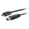 C2G 1m USB 3.1 Gen 1 USB Type C to USB B Cable M / M - USB C Cable Black - USB-Kabel - USB Type B (M) zu 24 pin USB-C (M) - USB 3.1 - 1 m - Schwarz