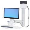 Ergotron Sit-Stand Combo System Mit CPU-Halter klein - Befestigungskit (Tastatur-Tablett, CPU Wandhalterung, einstellbarer Monitorarm) - für LCD-Display / PC-Ausrüstung - kleiner CPU-Halter - Aluminium, hochwertiger Kunststoff - weiß - Bildschirmgröß