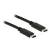 Delock - USB-Kabel - 24 pin USB-C (M) zu 24 pin USB-C (M) - USB 2.0 - 1 m - Schwarz