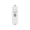 Modulare AV-Frontplattenkomponente - USB-C-Modul - 3.2-Typ-Buchse an der Vorderseite - 3.2-Typ-Buchse an der Rückseite - unterstützt 4k bei 30 Hz - unterstützt PD100-Laden - passt in Techconnect-Umgebungen - Kunststoff - weiß