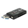 Delock SuperSpeed USB Card Reader für CF / SD / Micro SD / MS / M2 / xD Speicherkarten