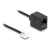 Delock - Telefonkabel - RJ-11 (M) zu RJ-45 (W) - 10 m - flach - Schwarz