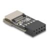 Delock - Interner USB-Adapter - 9-poliger USB 2.0 Kopf (W) zu 20-poliger USB Typ E (W) Taste A - 2,54 mm Stiftabstand