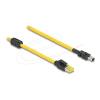 Delock - Netzwerkkabel - 8-polig Mini-IO Typ 2 d-Form zu RJ-45 (M) - 3 m - 6.5 mm - CAT 6 - Gelb