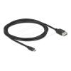 Delock - USB-Kabel - Micro-USB Typ B (M) umkehrbar zu USB (W) umkehrbar - USB 2.0 - 2 m - einfache USB - Schwarz